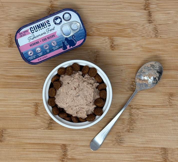 Gunni's Pet Cat Cod & Capelin Topper - Herring & Cod Recipe - 85g / 3oz Food Topper