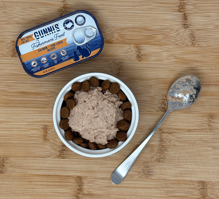 Gunni's Pet Cat Salmon + Cod Liver Topper - 85g Cat Food Topper 3oz