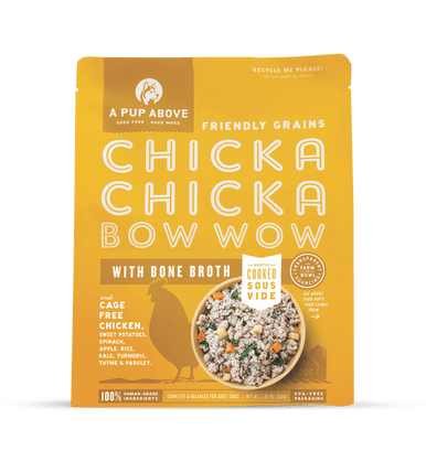 A Pup Above Chicka Chicka Bow Wow Frozen Dog Food - Gently Cooked, Human Grade, Chicken Recipe (3 lb)
