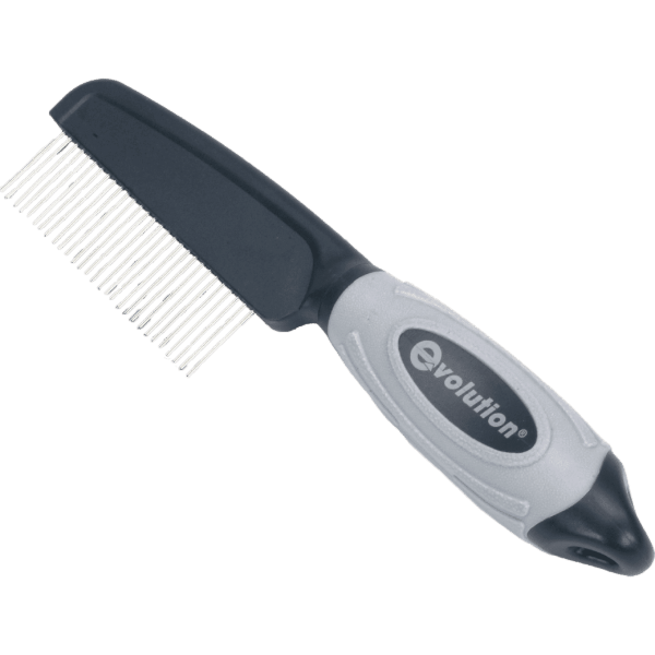 Evolution Dog Comb - Medium, Rotating Teeth, Stainless Steel Pins for Detangling