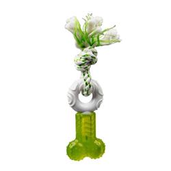 Multipet Canine Clean Spearmint Bone with Donut and Rope Dog Toy, 7.5 Inch