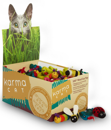 Dharma Dog Karma Cat Wool Backyard Cat Toy - Assorted Single Toy