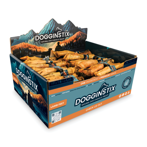 Dogginstix Beef Feet - All Natural Dog Chew Treat - Single Foot