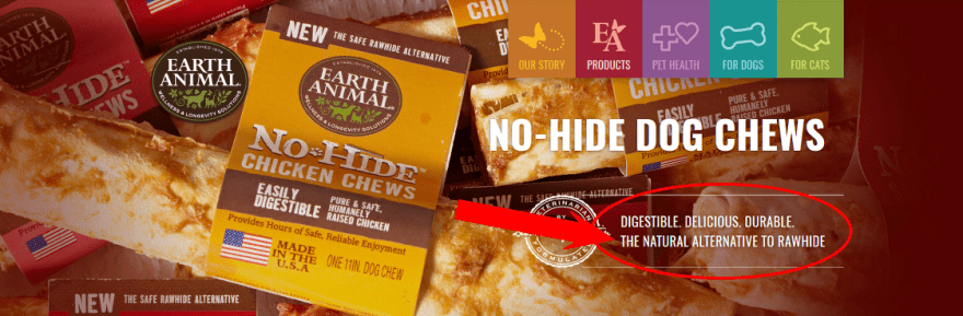 Earth Animal No Hide Stix Salmon Dog Chews