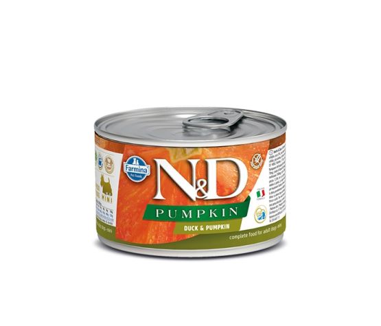 Farmina N&D Pumpkin Mini Wet Dog Food - Duck & Pumpkin, 140g (4.9 oz) - Adult Grain-Free Canned Food