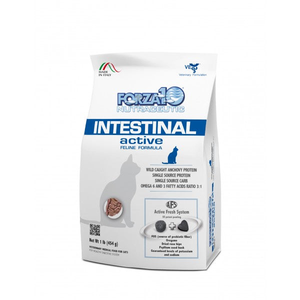 Forza10 Intestinal Active Cat Food - Digestive Support, 4 lb Bag