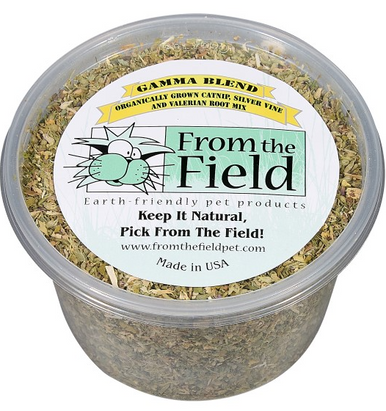 From The Field Gamma Blend Silver Vine & Valerian Mix - Catnip Alternative, 2oz Tub