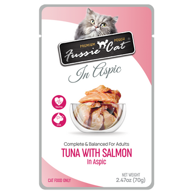 Fussie Cat Premium Tuna & Chicken in Aspic Cat Food Pouch, 2.47 oz