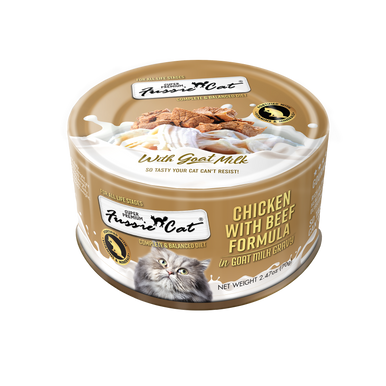 Fussie Cat Super Premium Chicken & Beef in Goat Milk Wet Cat Food, 2.47oz Can