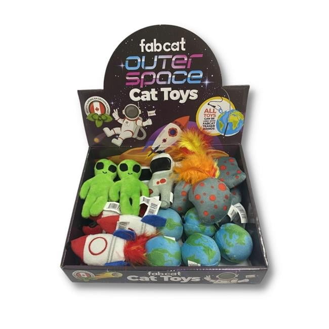 Fab Dog Fabcat Outer Space Cat Toys Display - 25 Piece