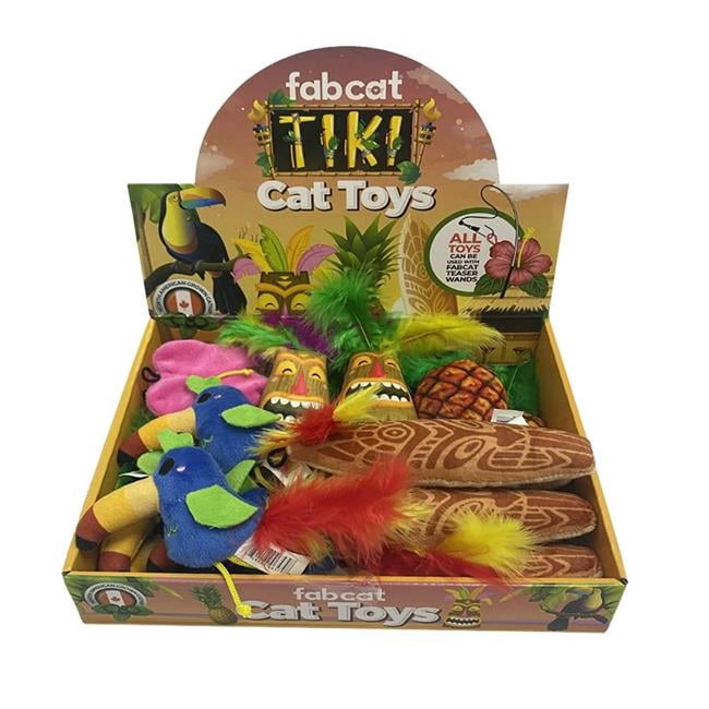 Fab Dog Fabcat Tiki Cat Toy Display - 25 Piece