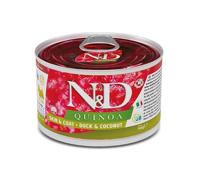 Farmina N&D Quinoa Skin & Coat Mini Wet Dog Food - Duck & Coconut - 140g Can - Adult, Grain-Free