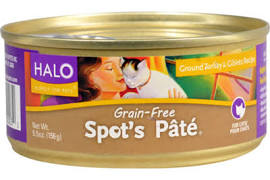Halo Indoor Grain Free Turkey & Giblets Pâté Wet Cat Food, 5.5 oz Can