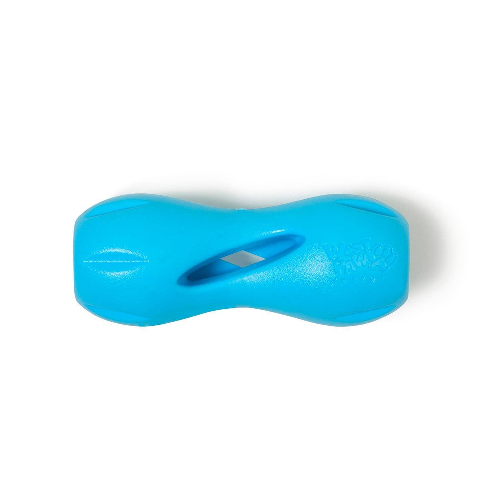West Paw Zogoflex Qwizl Dog Treat Toy - Small, Blue, Interactive Puzzle Chew Toy