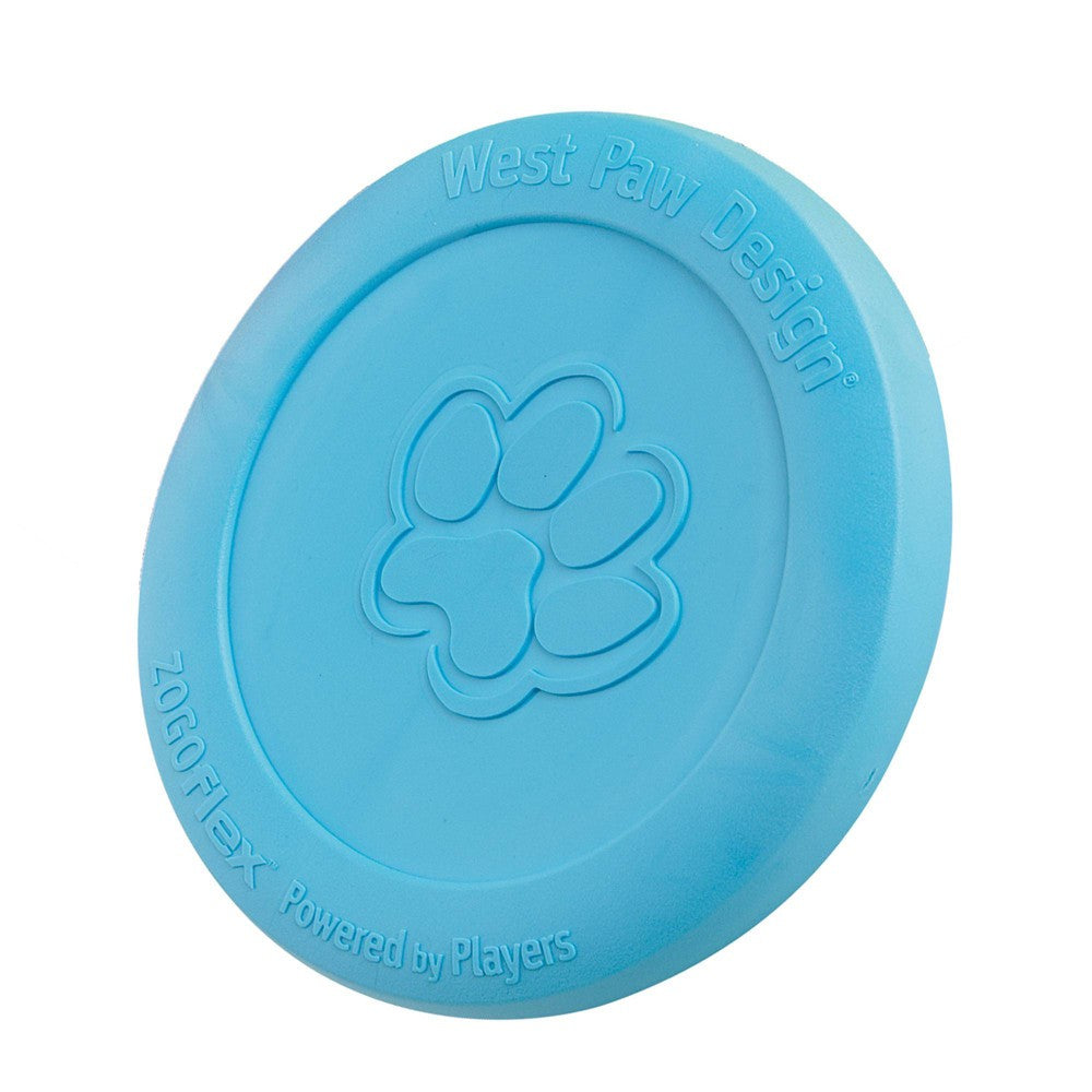 West Paw Zogoflex Zisc Dog Frisbee - Small, Blue, 6.5" - Durable Flying Disc Toy