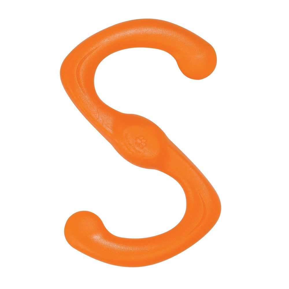 West Paw Bumi Dog Toy - Zogoflex, Tangerine, Small, 8 inch Tug Toy for Gentle Chewers
