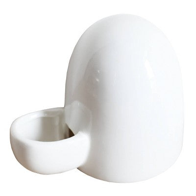 A&E Cage Company 4 fl oz Ceramic Waterer - Small Animal Water Bottle (Guinea Pig, Gerbil, Hamster, Rat, Mouse, Chinchilla) - White