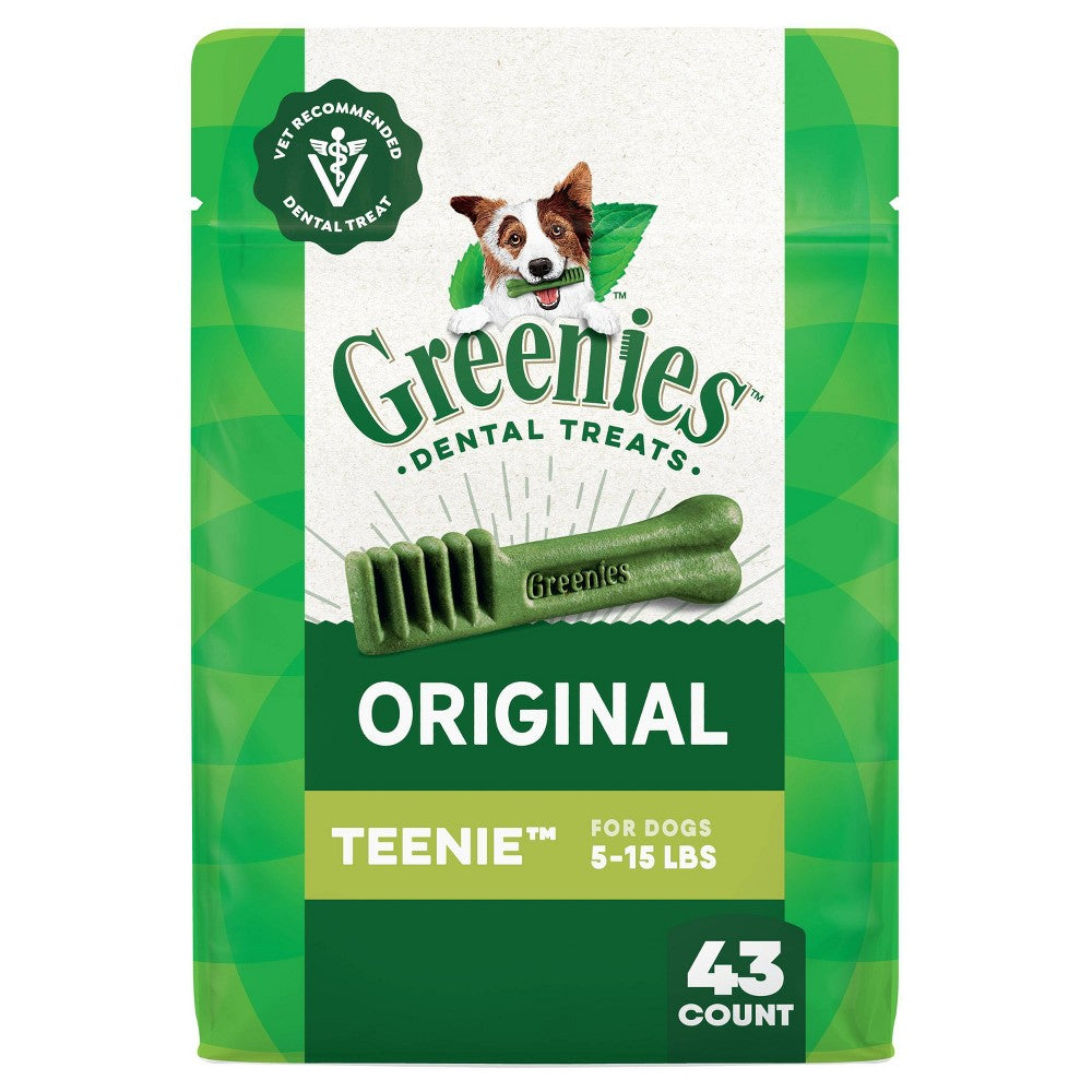Greenies Teenie Dental Dog Treats Original Chicken, 12 oz, 43 Count