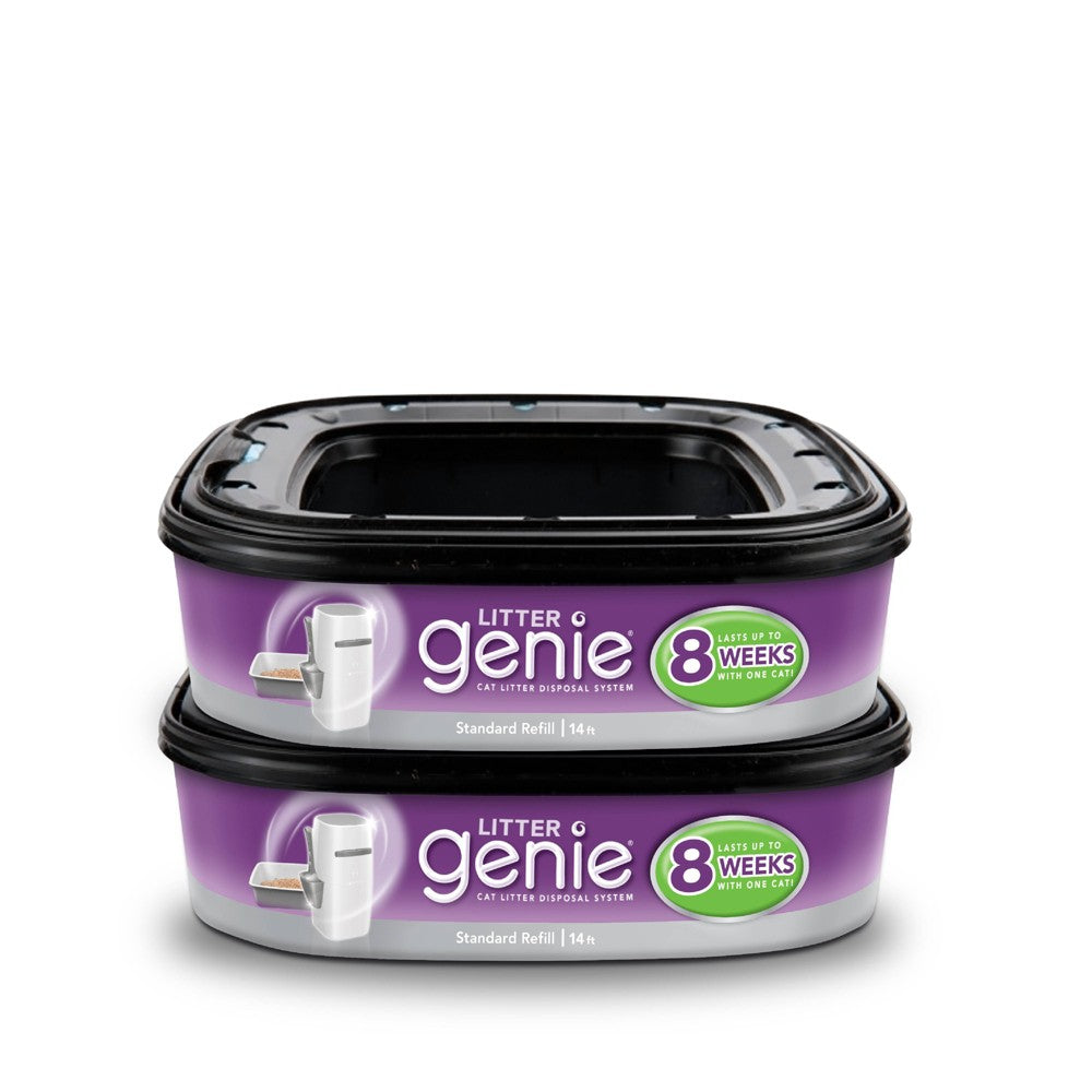 Litter Genie Refill 2-Pack | Ultimate Cat Litter Odor Control | Standard Refills