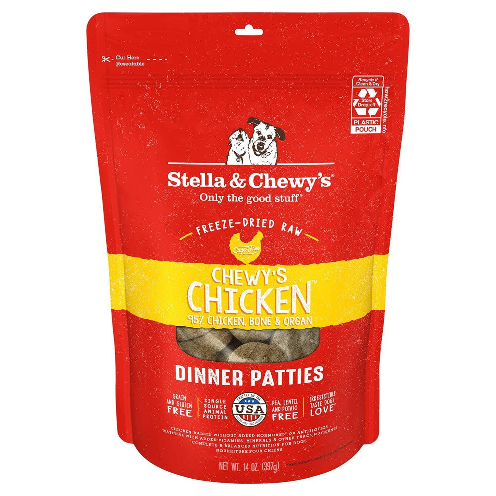 Stella & Chewy's Freeze-Dried Chicken Dinner Patties Dog Food, 14 oz