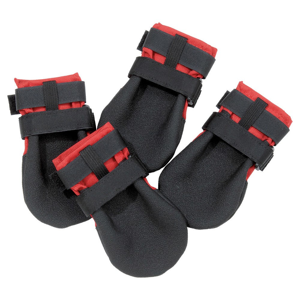 Ultra Paws Durable Dog Boots, XS, Red, Paw Protector, Set of 4
