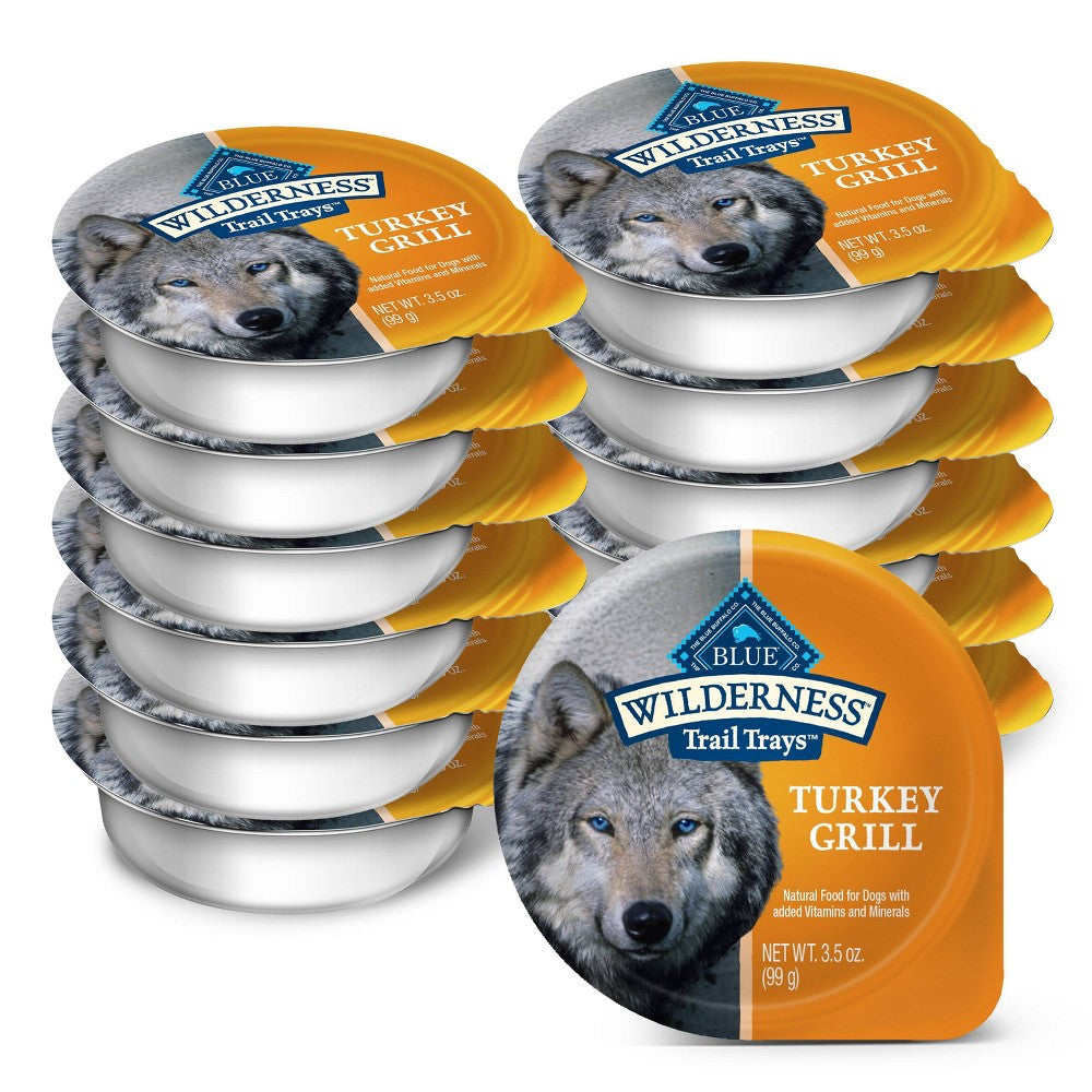 Blue Buffalo Wilderness Trail Trays Grain Free Turkey Gri...