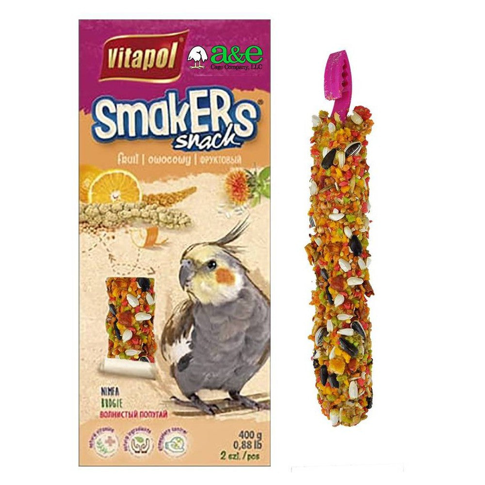 A&E Cage Vitapol Smakers Cockatiel Fruit Treat Sticks - 2 Pack