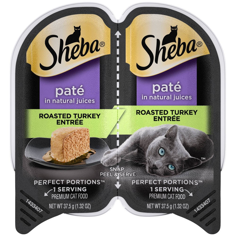 Sheba Perfect Portions Roasted Turkey Pate Wet Cat Food