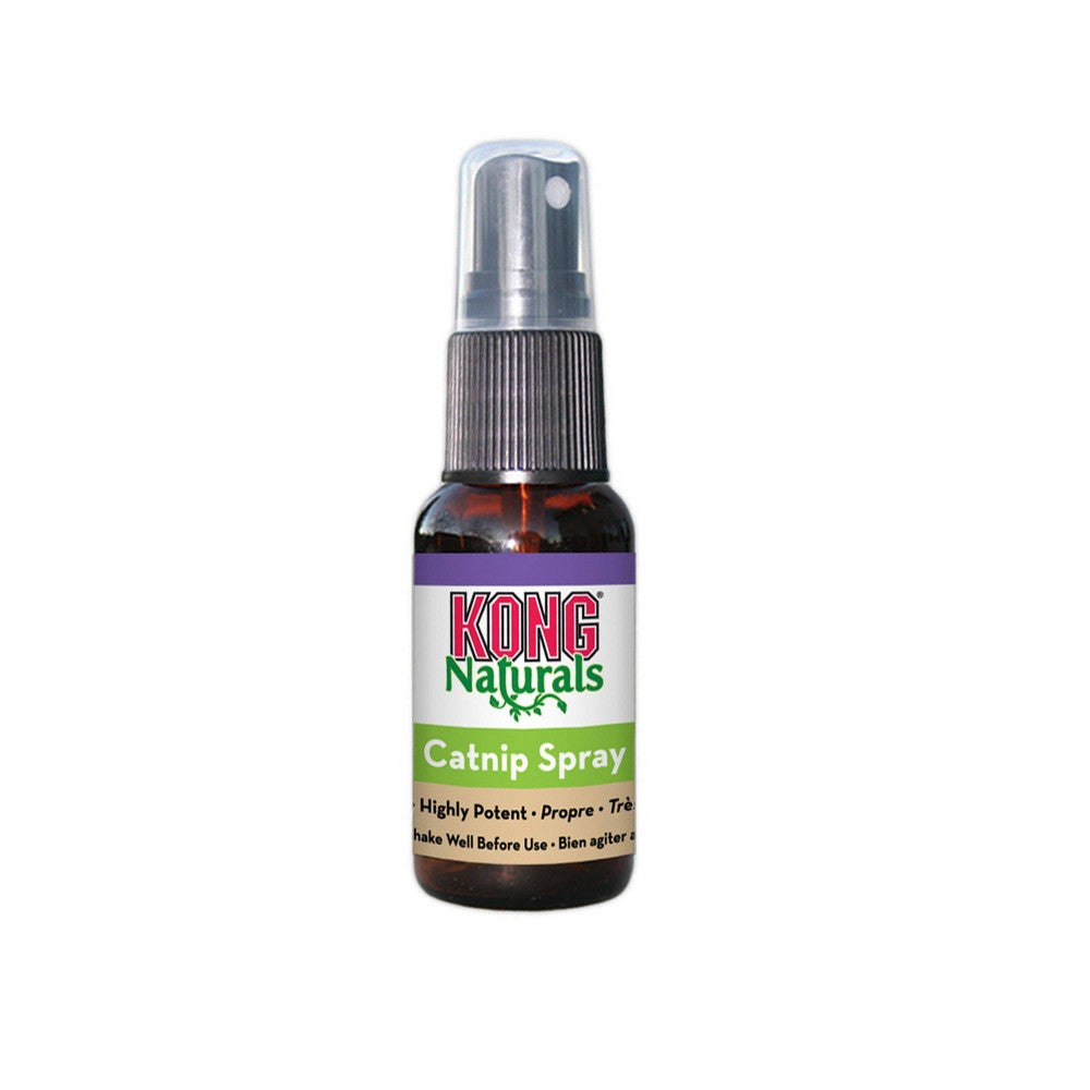 KONG Naturals Premium Catnip Spray for Cats - 1 or 2 oz (30-60ml) - Concentrated Catnip Oil