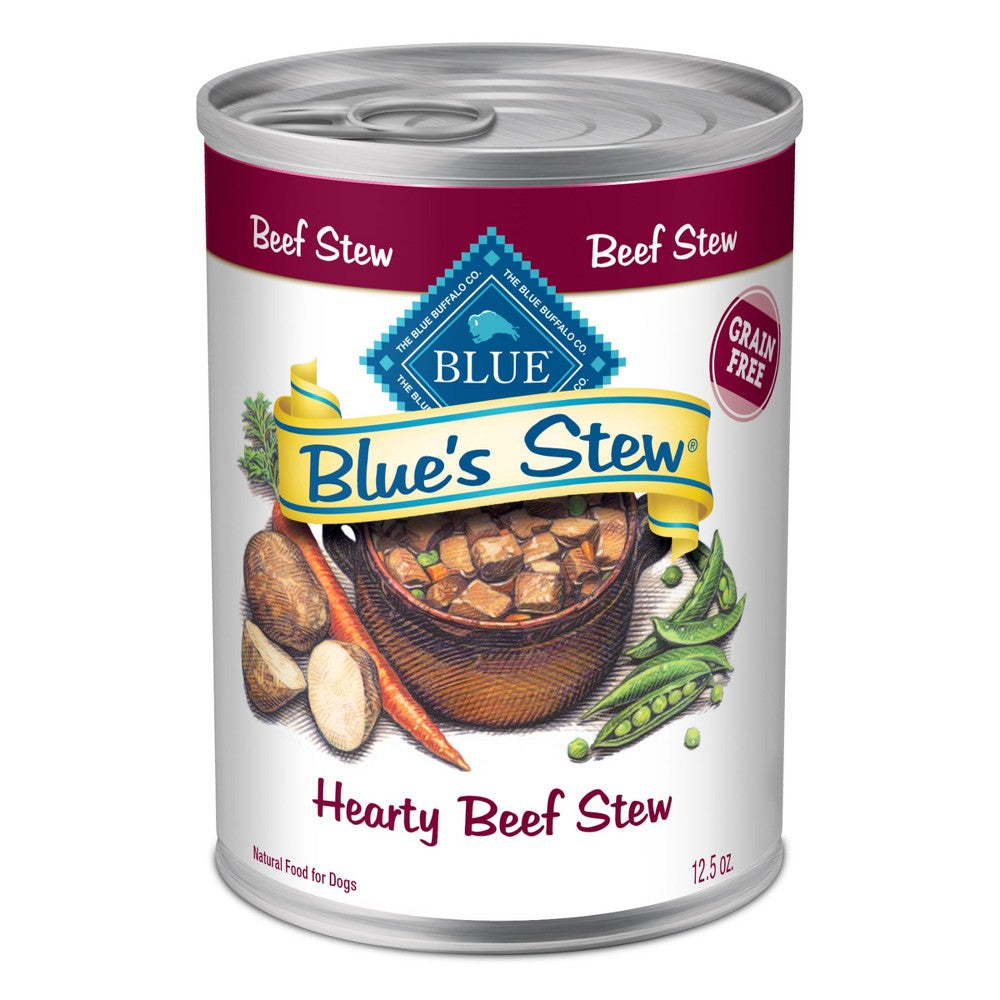 Blue Buffalo Blue's Stew Hearty Beef Stew Adult Wet Dog Food, 12.5 oz Can