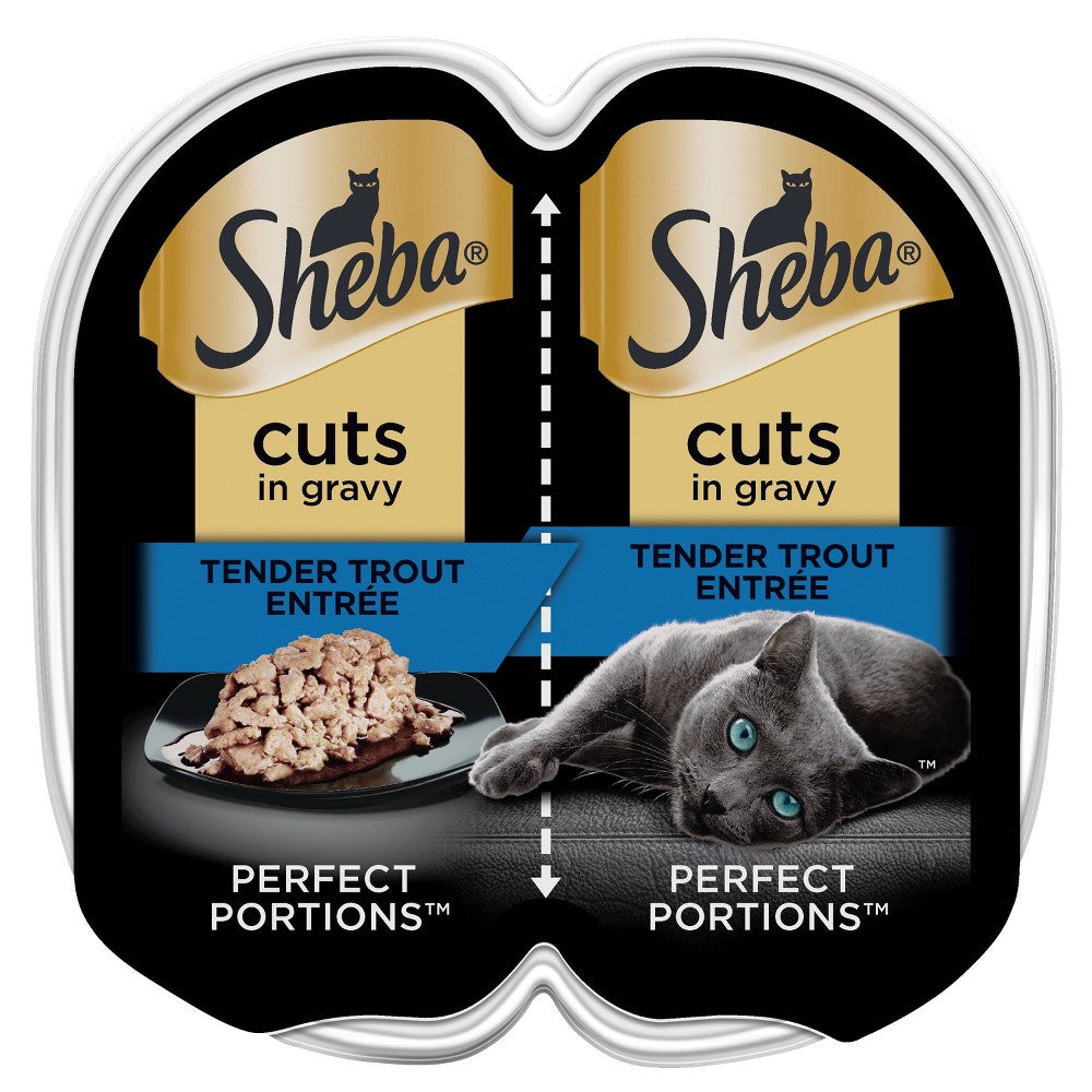 Sheba Loaf Cuts in Gravy Trout Seafood Flavor Wet Cat Foo...