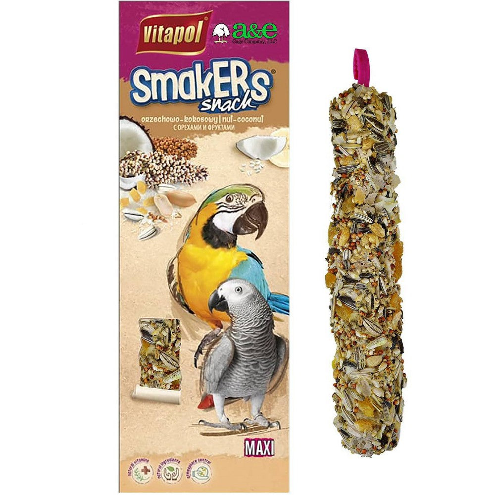 A&E Vitapol Smakers Parrot Maxi Treat Stick - Nut/Coconut Flavor, 2-Pack