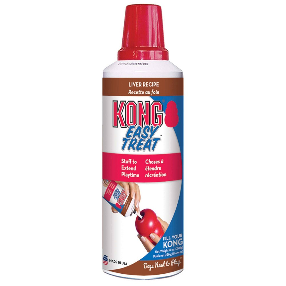 KONG Easy Treat Liver Recipe Paste Dog Treat - 8 oz, Stuffing for Toys