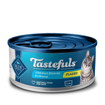 Blue Buffalo Tastefuls Adult Cat Food, Chicken Entree in Gravy, Flaked Wet Food, 3oz