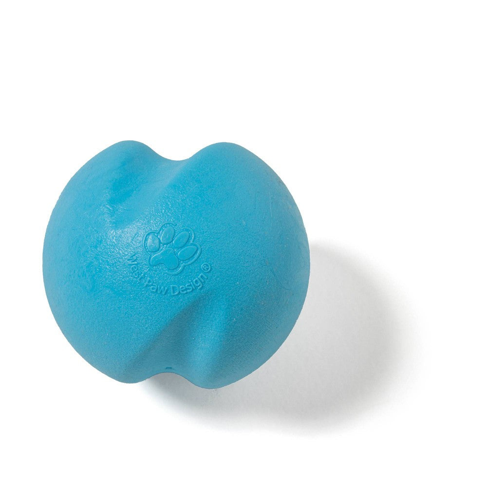 West Paw Zogoflex Jive Dog Toy - X-Small 2 inch, Aqua Blue - Durable Fetch Ball