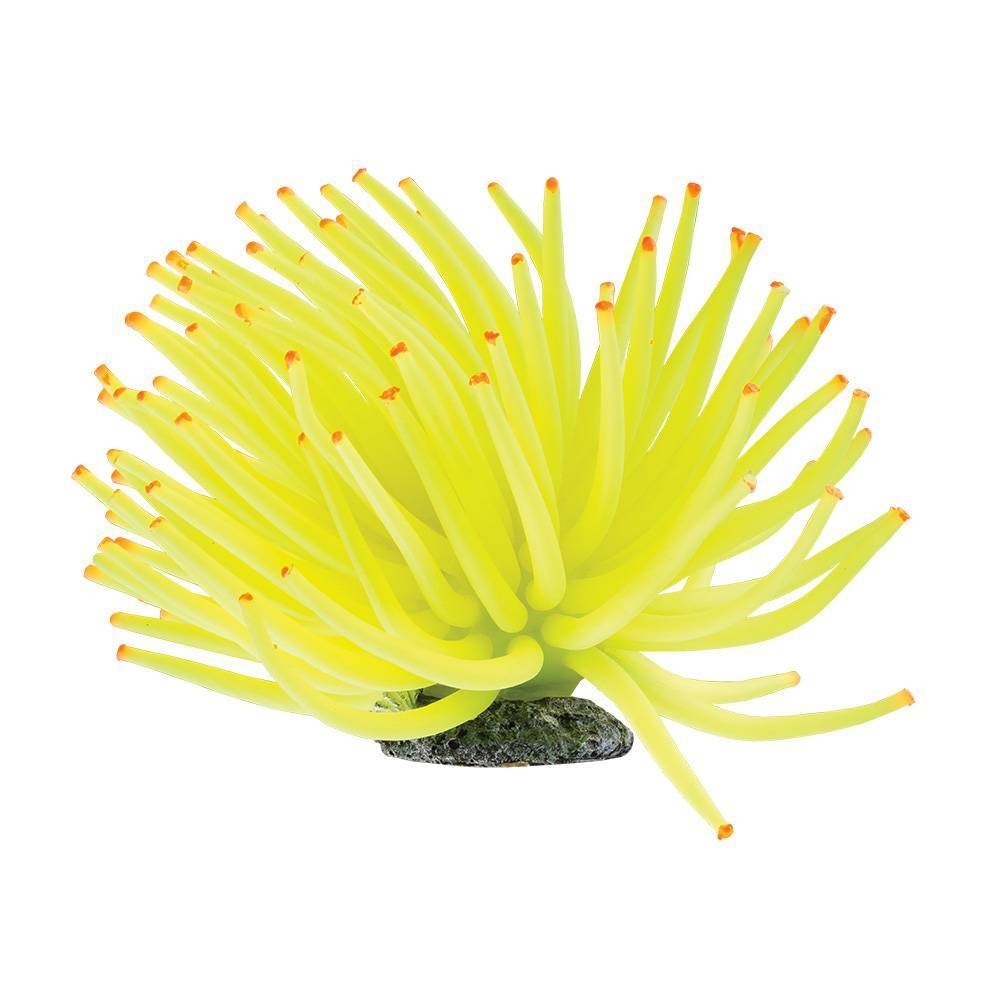 GloFish Yellow Anemone Detailed Aquarium Ornament Decor: ...