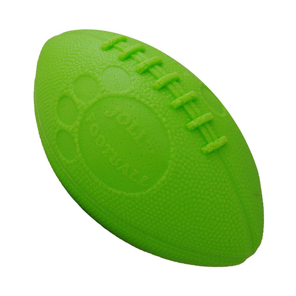 Jolly Pets Floaty Football Dog Toy, 8 inch, Green Apple Scented, Medium/Large Dogs