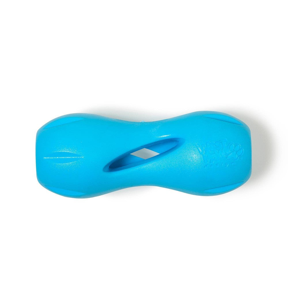 West Paw Zogoflex Qwizl Dog Toy - Large, Blue, Interactive Treat Dispensing Puzzle