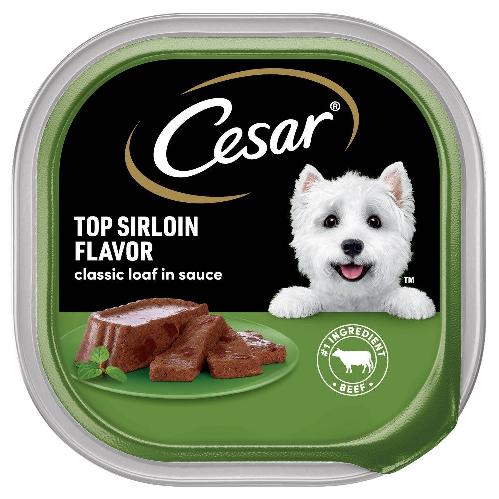Cesar Classics Top Sirloin Flavor in Meaty Juices Wet Dog Food, 3.5 oz