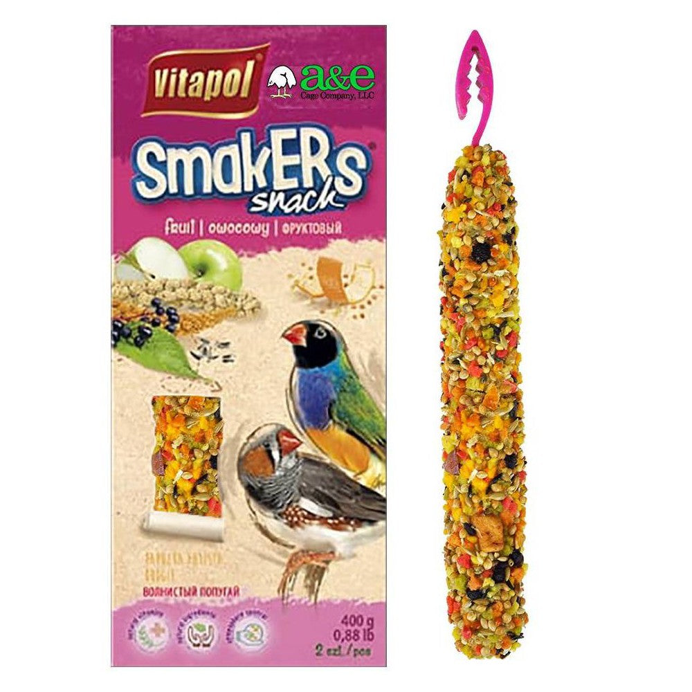 A&E Smakers Finch Fruit Treat Sticks - 2pk Bird Treats Zebra Finch