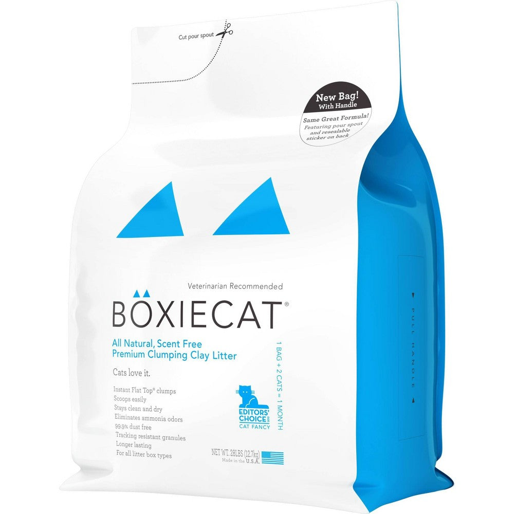 Boxiecat Unscented 30 Day Odor Control Clumping Clay Cat ...