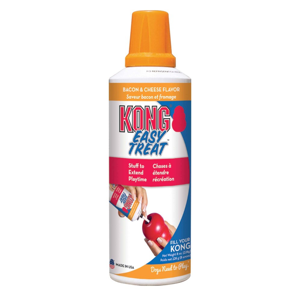 KONG Easy Treat Bacon & Cheese Flavored Dog Treat Paste - 8oz Stuffing for Toys