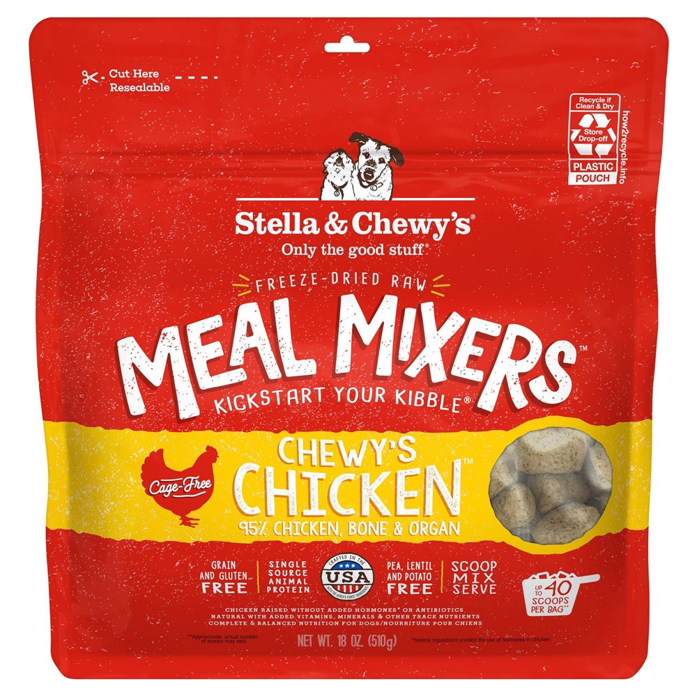 Stella & Chewy's Freeze-Dried Chicken Meal Mixers Dog Food Topper, 18 oz
