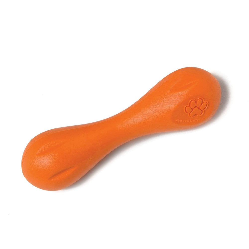West Paw Zogoflex Hurley Dog Toy - Small, Tangerine - Durable Chew Toy & Fetch Stick