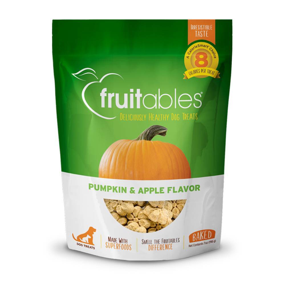 Fruitables Pumpkin & Apple Flavor Crunchy Dog Treats - 7 oz