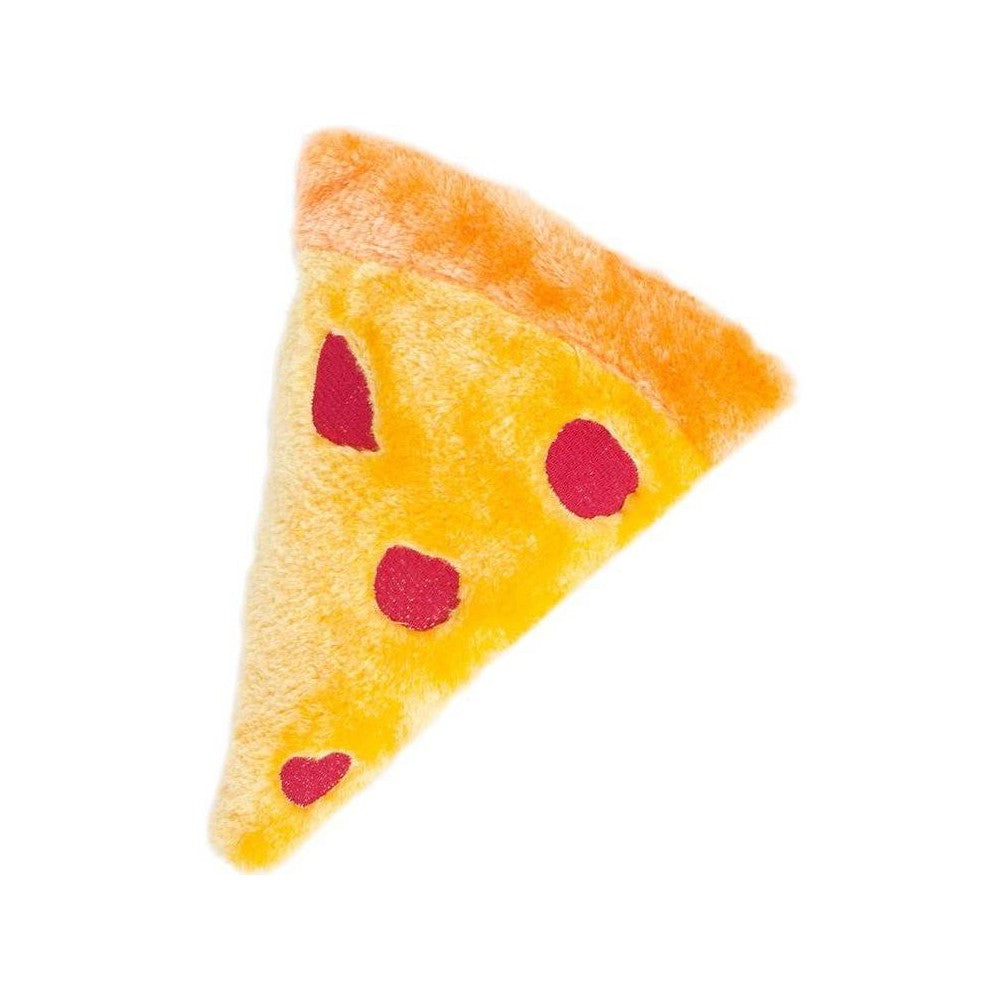 ZippyPaws Pizza Dog Toy - Nomnomz Plush, Squeaky, Medium Size