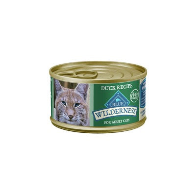 Blue Buffalo Wilderness Duck Pate Wet Cat Food, Grain Free, Natural, Adult, 3 oz