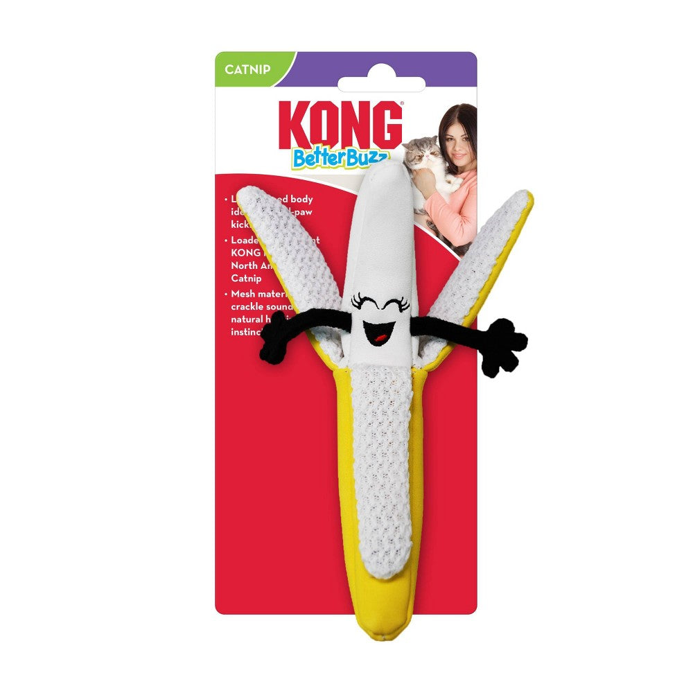 KONG Better Buzz Banana Cat Toy with Catnip