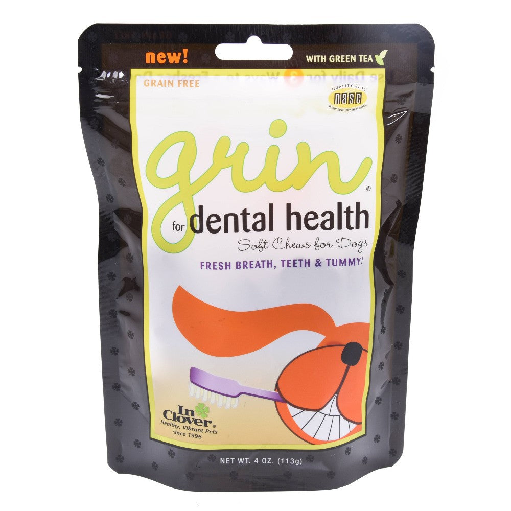 InClover Grin Dental Health Soft Chews for Dogs - Licoric...