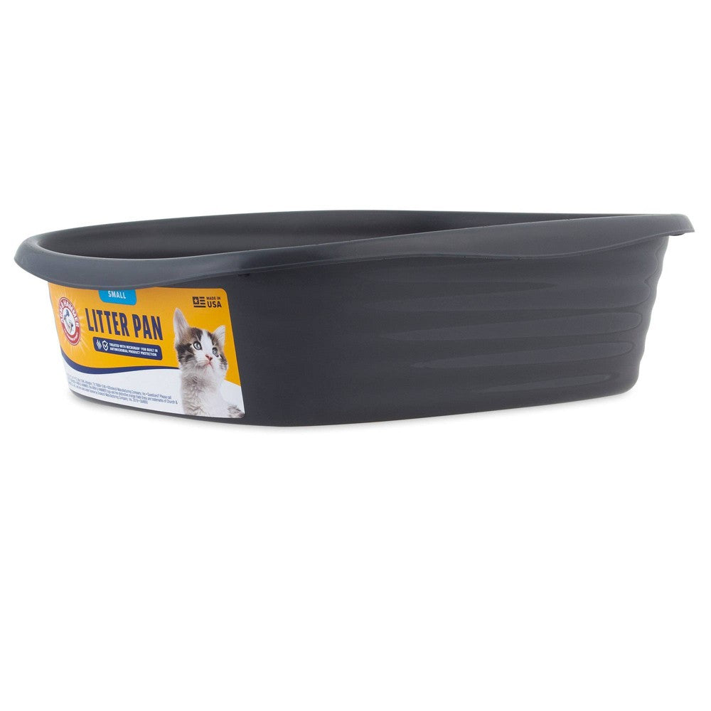 Arm & Hammer Wave Cat Litter Pan - Small, Pearl Ash Blue / Dark Gray, Antimicrobial